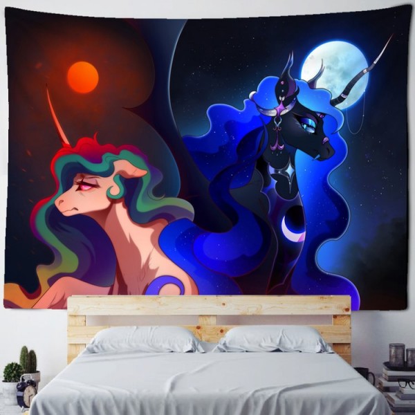 Cartoon Unicorn - Printed Tapestry