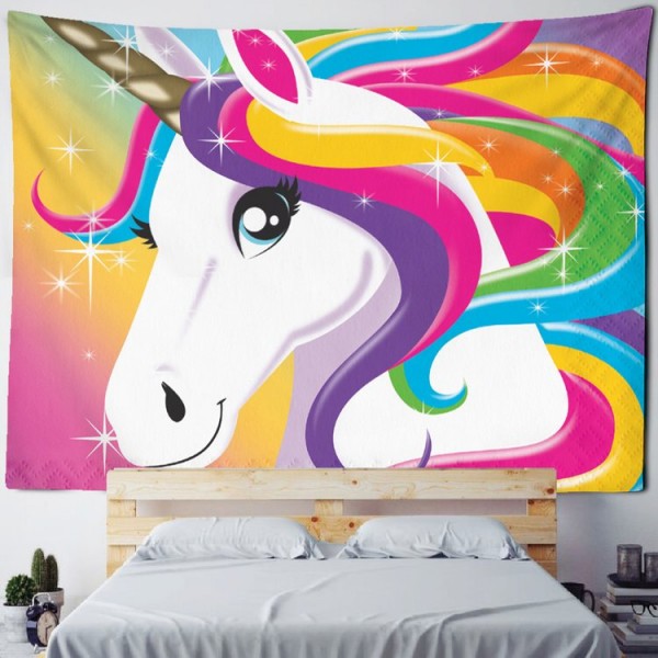 Cartoon Unicorn - Printed Tapestry