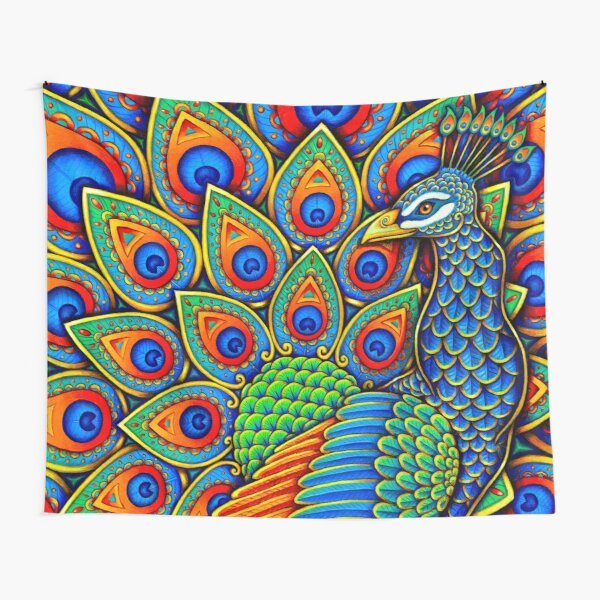 Peacock - Printed Tapestry