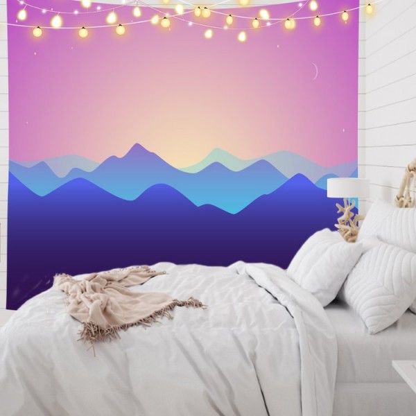 Mountains At Dusk - Printed Tapestry