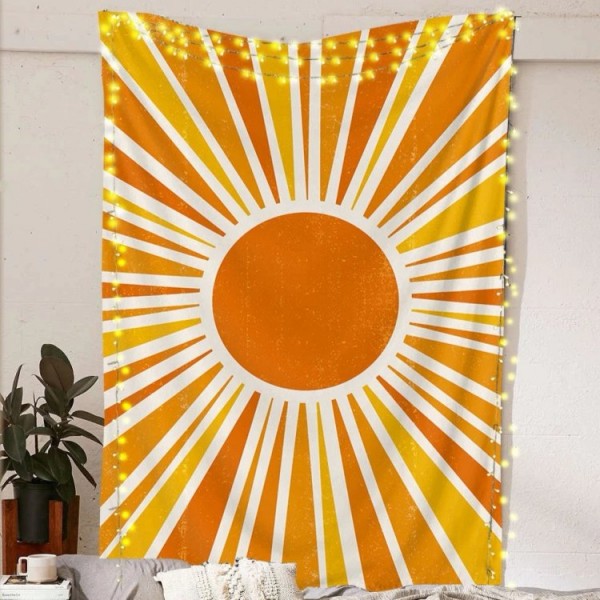 Boho Orange Sun - Printed Tapestry