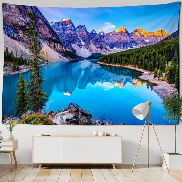Lake and Mountain - Printed Tapestry
