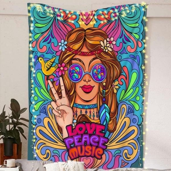 70s Hippie  - Printed Tapestry