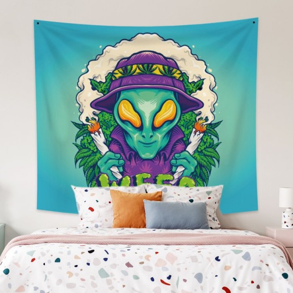 Weed Alien - Printed Tapestry