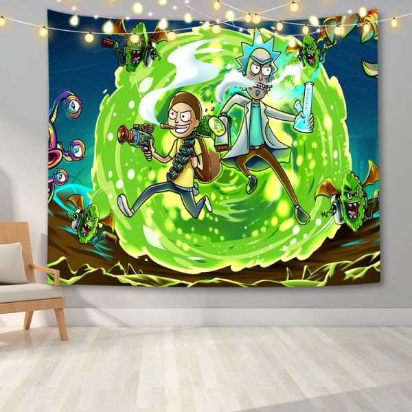 Cartoon rick - Printed Tapestry