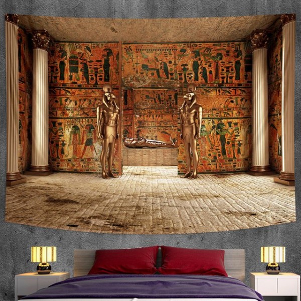 3D Egypt Bohemian - Printed Tapestry