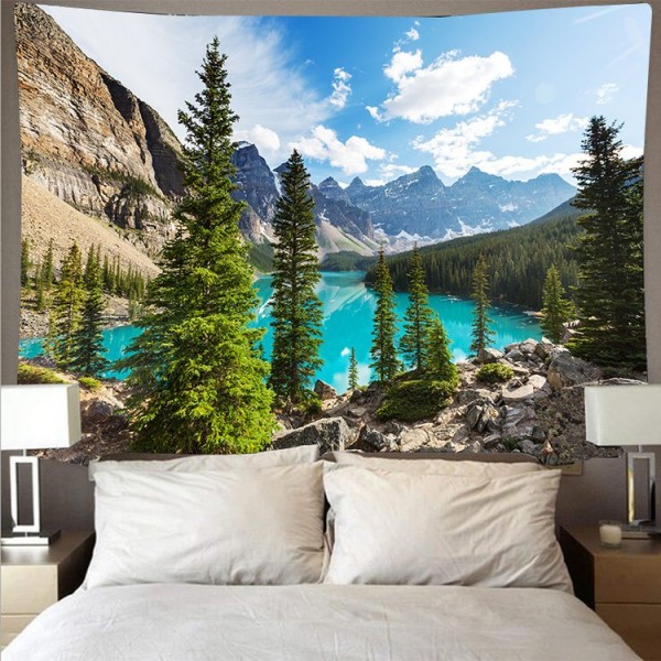 Mountain and Lake - Printed Tapestry