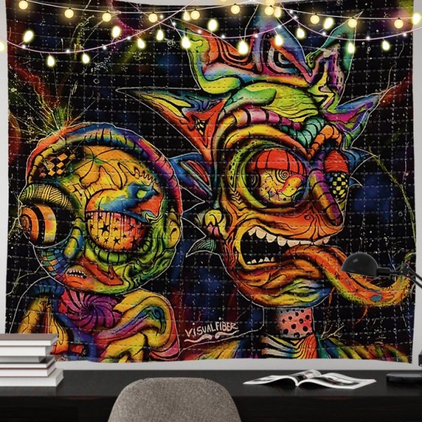 Cartoon Rick  - Printed Tapestry