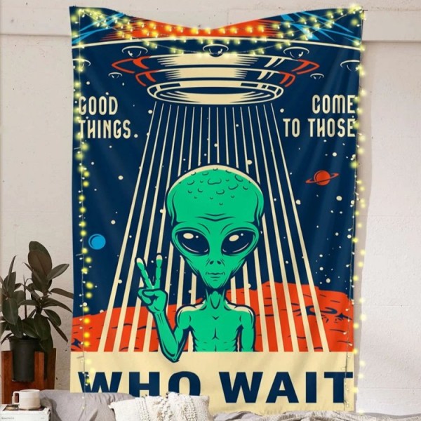Alien Patience - Printed Tapestry