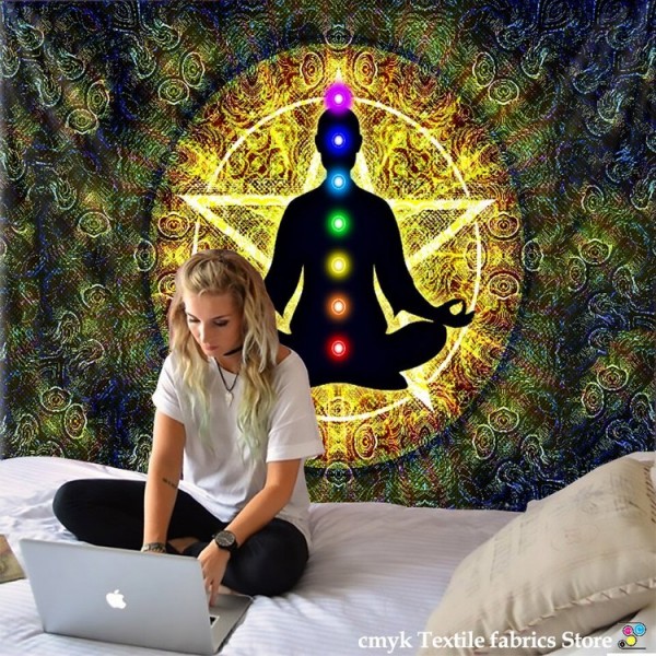 Mandala Meditation- Printed Tapestry
