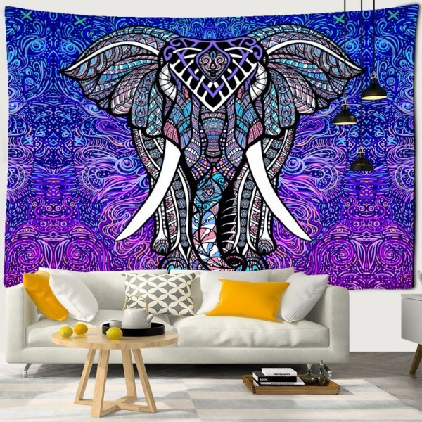 Mandala Elephant - Printed Tapestry