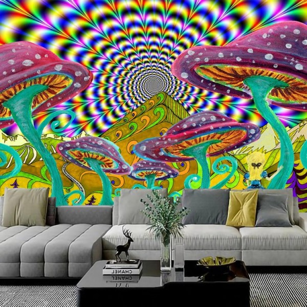 Psychedelic Mushroom - Printed Tapestry