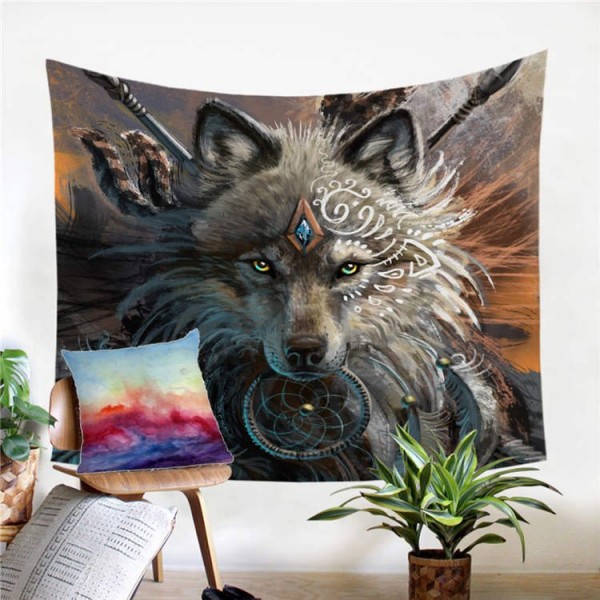Wolf Warrior - Printed Tapestry