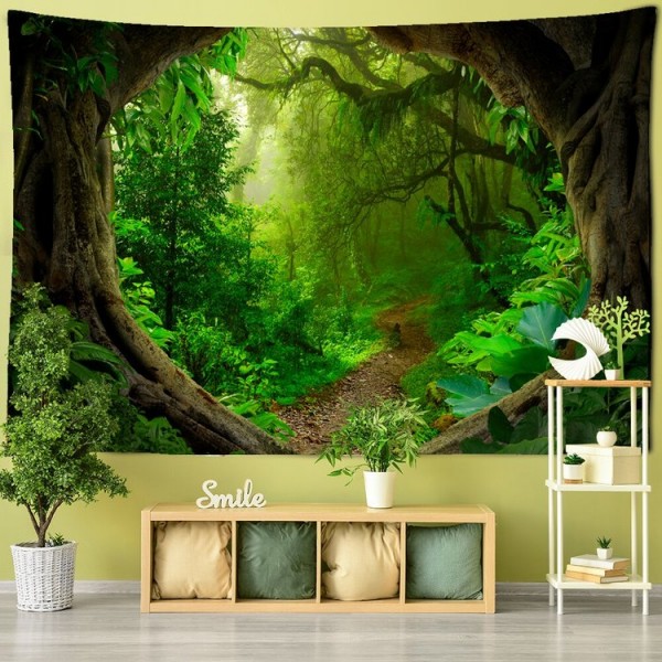 Green Forest - Printed Tapestry