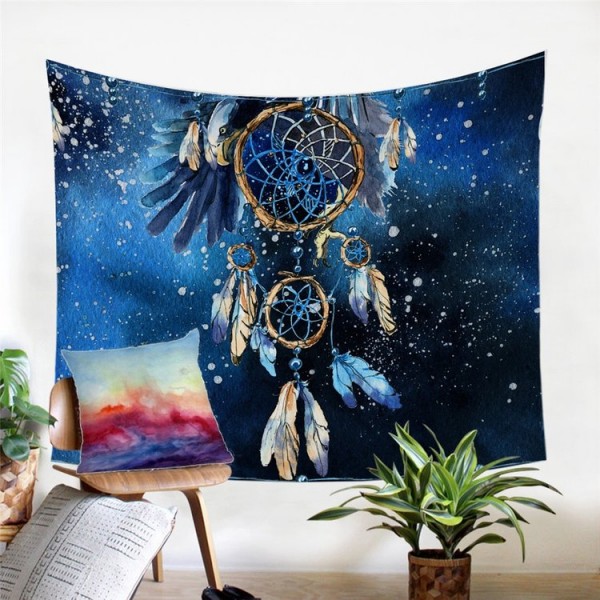 Dreamcatcher Feathers - Printed Tapestry