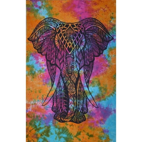Tie dye elephant - Printed Tapestry