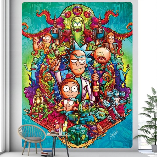Cartoon Rick  - Printed Tapestry
