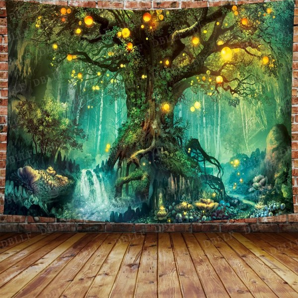 Lantern tree - Printed Tapestry